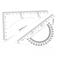 得力三角尺大號學生文具套裝繪圖三角板20/25/30/35/40/45cm尺子  6415/6420/6425/6430/6435/6440/6445