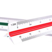 得力（deli） 8930 30cm三棱比例尺 高精度儀尺 多功能繪圖制圖測量工具 顏色隨機