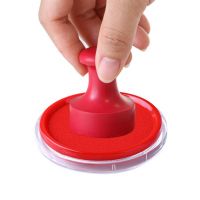 晨光快干印臺(tái)泥油盒藍(lán)紅色速干財(cái)務(wù)銀行 蓋章不暈染辦公用品