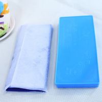 400張塑料盒裝 上海2834薄型藍印紙48開雙面藍色復寫紙8.5X18.5cm