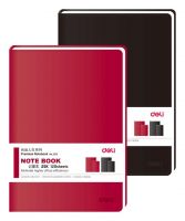 得力3315 皮面本 25K商務筆記本高級記事本120頁會議記錄本日記本 皮本