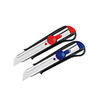 得力deli2045美工刀 大號美工刀 鋁合金外殼 帶旋鈕鎖定 deli