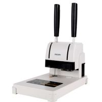 得力3888財務裝訂機 會計憑證專用手動打孔機 熱熔鉚管膠裝機