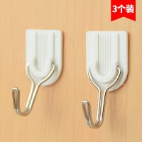 萬豐3個裝簡約不留痕強力粘勾掛鉤鐵鉤 家居實用門后掛鉤廚房粘鉤
