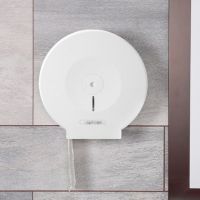 大卷紙巾盒壁掛式大盤紙巾架公共衛生間卷紙筒塑料廁紙盒紙架 大卷紙盒子