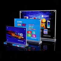 10*20cm 臺簽亞克力強磁 臺牌展示牌雙面/臺卡 桌牌/寬21高10*20cm