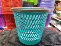 帶圈垃圾桶 創(chuàng)意時尚鏤空垃圾桶塑料客廳廚房衛(wèi)生間無蓋網(wǎng)格紙簍筒