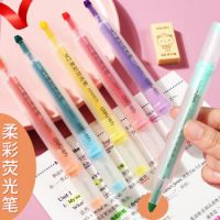 得力柔彩熒光筆 熒光筆 三角桿熒光筆 0475 開學(xué)