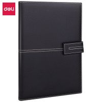 得力3344皮面本16k商務筆記本簡約商務記事本會議記錄本辦公用品