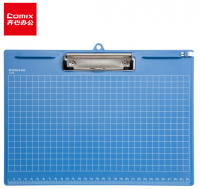 齊心(Comix) A725 A4塑膠夾板 平板夾 橫式 藍色