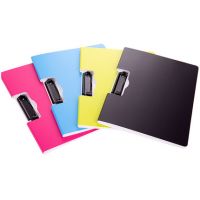 得力(deli)A4橫式折頁板夾 會議夾 加厚硬文件夾 詩朗誦簽約夾板 試卷資料收納夾菜單夾 文件收納用品5011