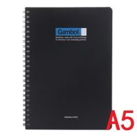 日本國譽(KOKUYO)Gambol渡邊雙螺旋裝訂PP面筆記本子/記事本7mm橫線24行 A5/60頁 顏色隨機 WCN-DS5000 線圈本