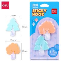 得力19363-掛鉤(綠粉色)(2個/卡)