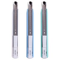 得力(deli)小號鋁合金護套美工刀壁紙刀裁紙刀 辦公用品 顏色隨機2086