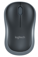 羅技(Logitech) M185(黑色藍邊)無線鼠標 辦公家用鼠標筆記本臺式機電腦光無線鼠標 灰邊