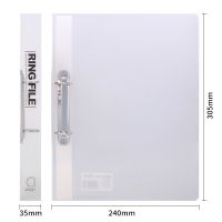 得力(deli)A4兩孔D型透明文件夾 活頁打孔文件夾資料夾子 文件收納辦公用品5381