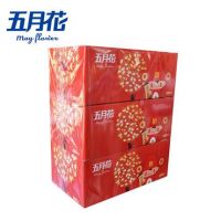 五月花(May Flower) A19613S喜慶版盒裝面紙-200抽(小財(cái)神) 盒裝抽紙