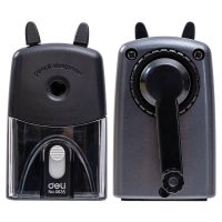 得力71168手搖透明削筆機(jī)(透明紅 黑色) 卷筆刀