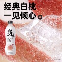 元?dú)馍?白桃味飲料無糖無熱量蘇打氣泡水480ml*6瓶