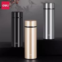 得力LL615商務(wù)保溫杯500mL旋蓋L304不銹鋼安全內(nèi)膽持久保冷保溫杯 水杯