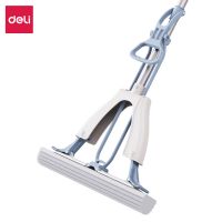 得力 LQ136膠棉拖把(對折式)(28cm)(藍色)(1把) LQ137 海綿拖把 拖把